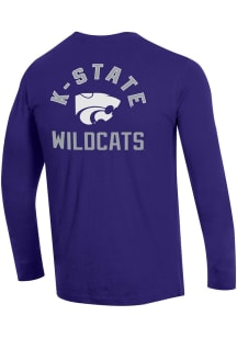 Mens K-State Wildcats Purple Champion Stadium Three Hits Tee