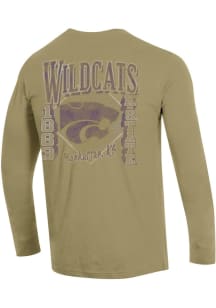 Mens K-State Wildcats Tan Champion Stadium Three Hits Tee