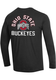 Mens Ohio State Buckeyes Black Champion Stadium Three Hits Tee