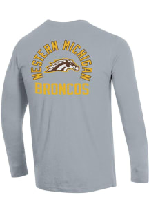 Mens Western Michigan Broncos Grey Champion Stadium Three Hits Tee