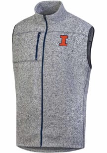 Mens Illinois Fighting Illini Grey Champion Stadium Artic Fleece Vest