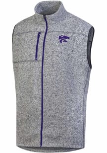 Mens K-State Wildcats Grey Champion Stadium Artic Fleece Vest