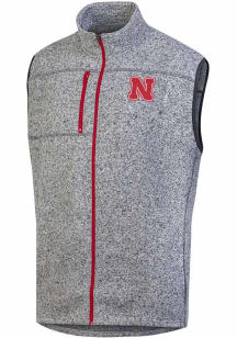 Mens Nebraska Cornhuskers Grey Champion Stadium Artic Fleece Vest