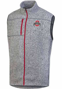 Mens Ohio State Buckeyes Grey Champion Stadium Artic Fleece Design Vest