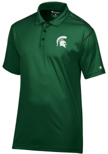 Mens Michigan State Spartans Green Champion Stadium Contrast Short Sleeve Polo Shirt