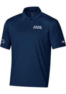 Mens Penn State Nittany Lions Navy Blue Champion Stadium Essential Short Sleeve Polo Shirt