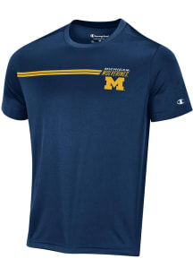 Michigan Wolverines Navy Blue Champion Stadium Impact Short Sleeve T Shirt