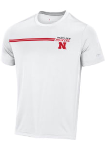 Nebraska Cornhuskers White Champion Stadium Impact Short Sleeve T Shirt