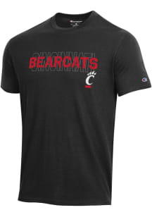 Cincinnati Bearcats Black Champion Stadium Shadow Short Sleeve T Shirt