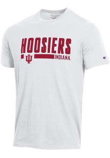 Indiana Hoosiers White Champion Stadium Distressed Short Sleeve T Shirt