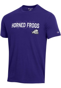 Champion TCU Horned Frogs Purple Stadium Shadow Short Sleeve T Shirt