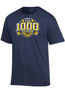 Champion Michigan Wolverines Navy Blue 1000 Football Wins Short Sleeve T Shirt