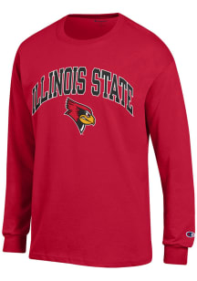 Champion Illinois State Redbirds Red Arch Mascot Long Sleeve T Shirt