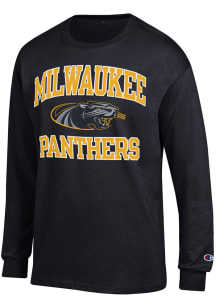 Champion Wisconsin-Milwaukee Panthers Black Number 1 Long Sleeve T Shirt