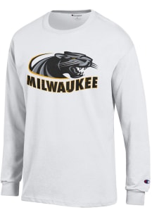 Champion Wisconsin-Milwaukee Panthers White Primary Logo Long Sleeve T Shirt