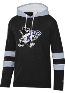Mens K-State Wildcats Black Champion Super Fan Colorblocked Arch Name Hooded Sweatshirt