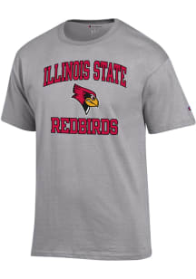 Champion Illinois State Redbirds Grey Number 1 Short Sleeve T Shirt