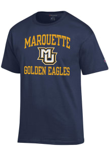 Champion Marquette Golden Eagles Navy Blue Number 1 Short Sleeve T Shirt