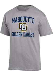 Champion Marquette Golden Eagles Grey Number 1 Short Sleeve T Shirt