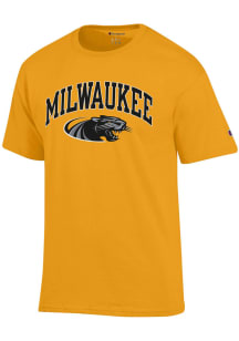 Champion Wisconsin-Milwaukee Panthers Gold Arch Mascot Short Sleeve T Shirt