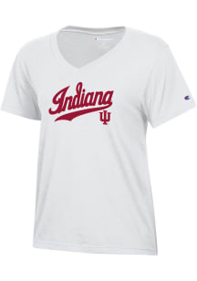 Champion Indiana Hoosiers Womens White Core Short Sleeve T-Shirt