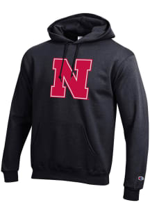 Champion Nebraska Cornhuskers Mens Black Primary Logo Long Sleeve Hoodie