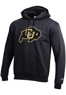 Champion Colorado Buffaloes Mens Black Big Logo Long Sleeve Hoodie