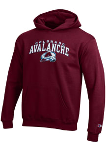 Champion Colorado Avalanche Youth Maroon Arched Logo Long Sleeve Hoodie