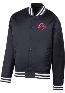 Mens Cincinnati Bearcats Black Champion Super Fan Satin Bomber Medium Weight Jacket