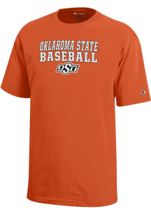 Champion Oklahoma State Cowboys Youth Orange Baseball Sport Drop Short Sleeve T-Shirt