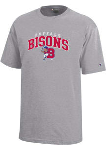 Champion Buffalo Bisons Youth Grey Arched Logo Short Sleeve T-Shirt