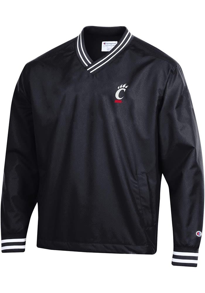 Champion Cincinnati Bearcats Mens Black Super Fan Scout Pullover Pullover Jackets