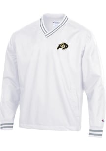 Champion Colorado Buffaloes Mens White Super Fan Scout Pullover Pullover Jackets