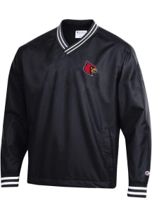 Champion Louisville Cardinals Mens Black Super Fan Scout Pullover Pullover Jackets