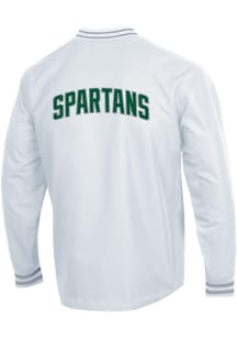 Mens Michigan State Spartans White Champion Super Fan Scout Pullover Pullover Jackets