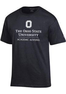 Ohio State Buckeyes Black Champion Academic Advising Short Sleeve T Shirt