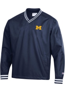 Mens Michigan Wolverines Blue Champion Super Fan Scout Pullover Pullover Jackets