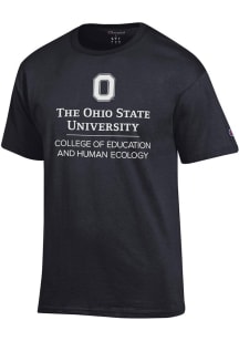 Ohio State Buckeyes Black Champion Education and Human Ecology Short Sleeve T Shirt