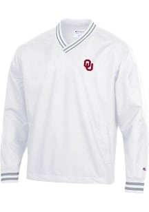 Champion Oklahoma Sooners Mens White Super Fan Scout Pullover Pullover Jackets