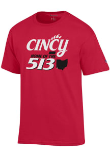 Champion Cincinnati Bearcats Red 513 Day Short Sleeve T Shirt