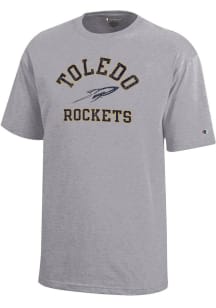 Champion Toledo Rockets Youth Grey Arch Team Name and Graphic Tee Short Sleeve T-Shirt
