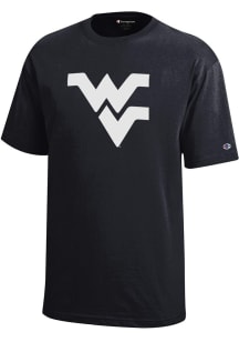 Champion West Virginia Mountaineers Youth Black Primary Logo Short Sleeve T-Shirt