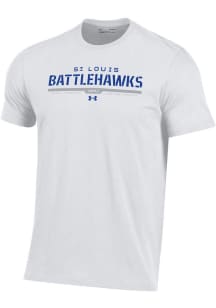 Under Armour St Louis Battlehawks White Wordmark Short Sleeve T Shirt