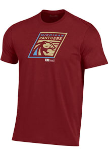Under Armour Michigan Panthers Maroon Performance Cotton Short Sleeve T Shirt