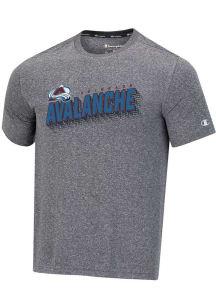 Champion Colorado Avalanche Grey Heathered Impact Short Sleeve T Shirt