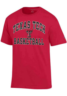 Champion Texas Tech Red Raiders Red Basketball Number 1 Short Sleeve T Shirt