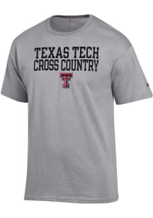 Champion Texas Tech Red Raiders Grey Cross Country Short Sleeve T Shirt