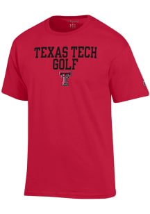 Champion Texas Tech Red Raiders Red Golf Short Sleeve T Shirt