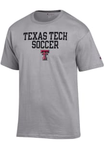 Champion Texas Tech Red Raiders Grey Soccer Short Sleeve T Shirt