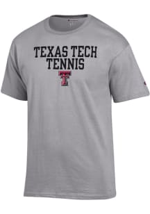Champion Texas Tech Red Raiders Grey Tennis Short Sleeve T Shirt